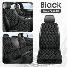 1pc/2pcs/3pcs/7pcs Car Seat Cushion [All Season, Essential For Autumn/Winter] Soft Plush Seat Cover (With Storage Pocket, Enhances Driving Comfort), Universal Car Interior Accessory - A - View 12