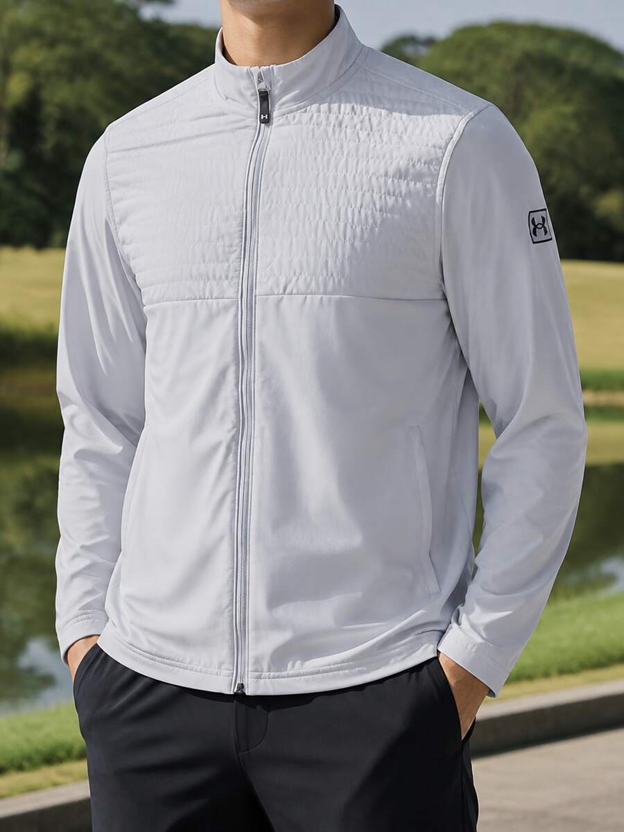 Under Armour Men's Sports Jacket Drive Pro FZ-GRY Jacket/Outerwear Knit Daily Running Sports 6005669-014 - White - View 1