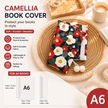 Sampul Buku Motif Kamelia Retro yang Berani, Pelindung Buku Kain Tahan Abrasi yang Kokoh, Casing Notebook yang Menarik untuk Buku Harian A5 A6 & Buku Bersampul Tipis - Set - View 14