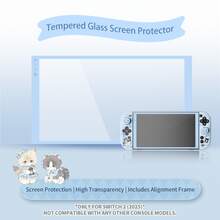 Cute Cat Protection Set For Switch2/Switch 2025/NS2, Detachable Protective Case, With 2 Cute PC Controller Caps, Storage Bag And Game Card Box, Tempered Glass Film, Game Accessories - View 7