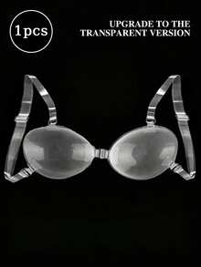 1pc Women's Transparent Support Bra With Invisible Adhesive Pads - Strapless & Backless Design, Suitable For Small, Large And Full Bust, Perfect For Dresses, Swimwear, Bikini And Other Strapless Outfits - Multicolor - View 11