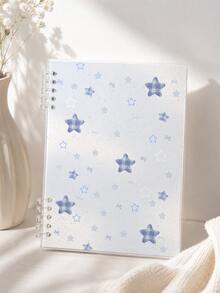 Starry Sky Diary Notebook - Detachable & Rollable Notebook - Designed For Fashionable & Aesthetic Girls - Suitable For Students' Daily Study And Classroom Office Use (Snap Buttons Need To Be Installed By Yourself) - A5 (Includes Back Cover) - View 13