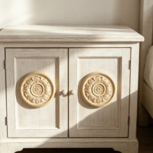 2pcs Solid Wood Carving Circular Decals, Home Decorations, Woodworking Supplies, Suitable For Cabinets, Doors And Windows, Furniture, Background Walls, Porches, Offices And Other Decorations, Holiday Decorations, DIY Decorations. - Multicolor - View 11