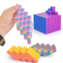 1pc 5.5*5.5cm PLA Material 3D Printed Modular Art Stress Relief Fluid Magic Cube, Desktop Decor, Party Interaction, Collection Display, Attention Training Aid And Sculpture, Gradient Or Solid Color Options (Suitable For Teenagers) - Multicolor - View 2