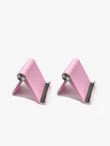 2/1pc Portable Desktop Phone Stand, ABS Material, Adjustable Angle, Compact And Lightweight, Suitable For Smartphones - Multicolor - View 4