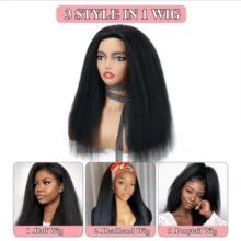 Human Affordable Wear & Go Wigs - Natural Black - View 9