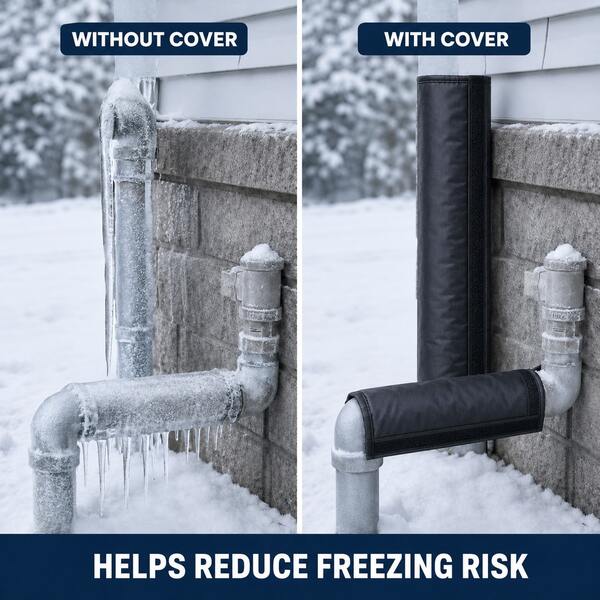 Winter Outdoor Water Pipe Insulation Sleeve, Thickened Filling Anti-Freeze Protection Wrap, With Hook And Loop Closure, Easy Installation And Reusable Pipe Sleeve, Suitable For Home, Garage And RV