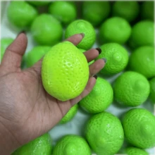 5 buah Mainan Gelisah Berbentuk Lemon Kuning, Bola Mainan Tangan dengan Tekstur Kulit Bergelombang, Hiasan Meja Buah Jeruk Segar, Hadiah Kecil Koleksi Unik - MultiWarna - View 5