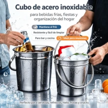Beverage Ice Bucket & Beverage Dispensers - Silver - View 2