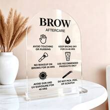Modern Arch-Shaped Transparent Acrylic Eyebrow Display Board - Professional Beauty Salon Eyebrow Tattooing & Shaping Style Menu Guide, High-End Desktop Decor For Studios,Bedroom Room Decor,Back To School - View 11