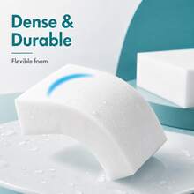 High-Density Household Cleaning Sponge, Flexible Durable White Foam Scrubber For Kitchen Grease, Bathroom, Sink, Tiles, Glass, Cookware, Countertops & Sneakers, Strong Stain Removal, Multi-Surface Cleaning Tool For Home - New Cleaning Cloth - View 3