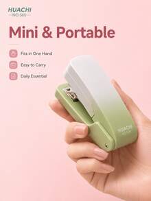Gradient Color Rotating Stapler, Portable Mini Stapler, Can Staple 20 Sheets Of Paper At Once, Cute Gradient Color Office And School Binding Supplies, Suitable For 24/6 And 26/6 Staples - Multiple Styles - View 3