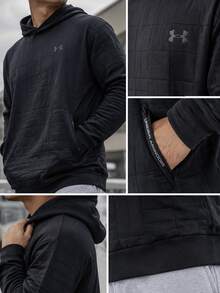 Under Armour Men's Sports Sweatshirt Unstoppable Flc Txtr Hdy-BLK Pullover Sweatshirt Loose Fit Urban Casual 6003867-001 - Black - View 5