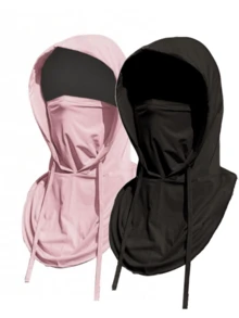 1pc Or 2pcs Unisex Sun Protection Full Face Mask With Hood Neck Guard, Suitable For Daily Cycling, Hiking, Fishing, Trekking, Leisure And Vacation - Multicolor - View 17