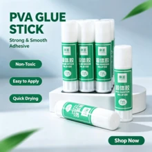 6PCS High Viscosity Glue Sticks, Large Capacity, Smooth Application, Fast Drying, Easy To Use, Strong Adhesion, Suitable For Document Pasting, Handmade Crafts, Office Processing, Schoolwork Organization, File Binding, Daily Document Bonding - Multicolor - View 1