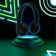 Audífonos Inalámbricos Bluetooth para Adultos y Jóvenes, Auriculares Over Ear con Sonido Estéreo, Almohadillas Suaves y Diseño Cómodo, Diadema Ajustable y Plegable, Conexión Inalámbrica para Música, Videos, Juegos y Llamadas, Audífonos Portátiles para Casa, Oficina, Estudio, Viajes y Uso Diario, Estilo Moderno - Ver 12