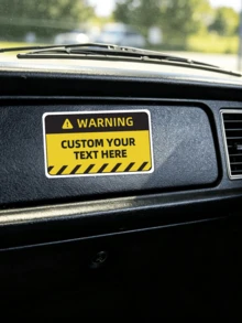 1/24/40/120 Customized Warning Stickers, Personalized Text And Image PVC Waterproof Decals, Multi-Size Self-Adhesive Danger Warning Labels, Suitable For Equipment, Warehouse, Shipping Packaging And Home Reminder Signs, Suitable For Factory, School, Office, Warehouse, Home And Other Scenes, Suitable As Gifts For Father, Mother, Colleagues, Workers. Suitable For New Year, Halloween, Christmas. - Multicolor - View 8