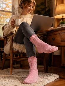 1 Pair Women's Cashmere Socks, Vintage Double-Strand Wool Socks, Haining Wool Socks - Multiple Styles - View 5