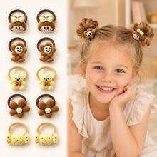 Cute Girl Cartoon Hair Ties Headbands Rubber Bands Ponytail Hair Rings Children Hair Accessories Hair Ropes Holiday Party Favors - Multicolor - View 10