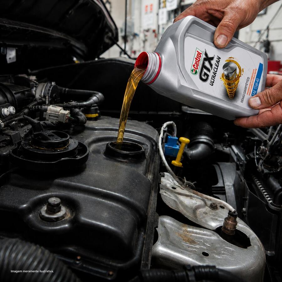 Óleo Lubrificante Castrol GTX Ultraclean SAE 15W-40 Semissintético 1 Litro - A - Visão 1