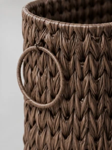 Handwoven Toilet Paper Holder, Faux Rattan Storage Basket, Waterproof Storage Basket, Bathroom Storage Rack, Toilet Paper Holder, No Assembly Required - Multicolor - View 6