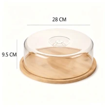 Round Pastry Plate, Suitable For Holding Cakes, Cookies And Bread. It Is Dust‑Proof And Insect‑Repellent With A Transparent And Attractive Design. Ideal For Parties And Afternoon Tea, It Offers A Simple And Elegant Display. - Multiple Specifications - View 10