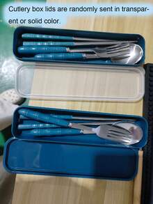 3合1餐具套組，露營餐具套組，附收納盒，可重複使用餐具套組，便攜旅行餐具，適用於旅行、野餐、露營或日常使用，非常適合學生、旅行和廚房使用，開學必備 - 彩色 - 查看 13