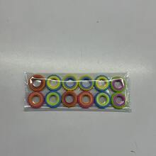 6pcs Silicone Sensory Toy Rings - Quiet Rings For Classroom, Party Favors - Multicolor - View 4