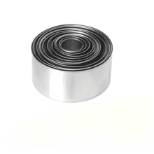 12pcs Round Fluted 4.5cm High Bagged Cookie Molds, Mini Cake Baking Tools, Stainless Steel Round Cookie Cutter Set, Round Donut Cutter, Baking Ring Mold For Cookies, Pastries, Dumpling Wrappers - View 13