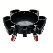 Bucket Trolley Detail Trolley Car Wash Bucket Trolley With 5 Rolling Swivel Wheels And Compartments - A - View 2