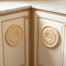 2pcs Solid Wood Carving Circular Decals, Home Decorations, Woodworking Supplies, Suitable For Cabinets, Doors And Windows, Furniture, Background Walls, Porches, Offices And Other Decorations, Holiday Decorations, DIY Decorations. - Multicolor - View 8