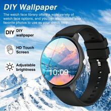 NcmRyu 1.5 Inch Full Screen Metal Body Smart Watch, Compatible With IOS And Android Phones, (Answer/Make Calls), Multiple Sports Modes/Massive Watch Faces/Built-In Games/AI Voice Control/Unisex Sports Watch - View 3
