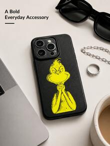 The Grinch The Grinch بطانية هاتف عيد الميلاد، متوافق مع سلسلة آيفون 11/12/13/14/15/16/17، بما في ذلك موديلات ميني، بلس، إير، برو وبرو ماكس، بطانية واقي من مادة TPU ناعمة مطفية سوداء مقاومة للصدمات، مع نمط أخضر، مقاوم للخدش، مقاوم للبصمات، حماية مرفوعة للكاميرا - متعدد الألوان - مشاهدة 4
