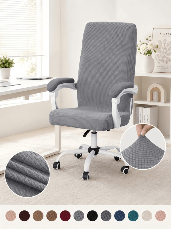 1pc Stretchable Office Computer Chair Cover, Elastic Gaming Chair Slipcover, Swivel Lift Office Chair Seat Cover For Living Room Home Use