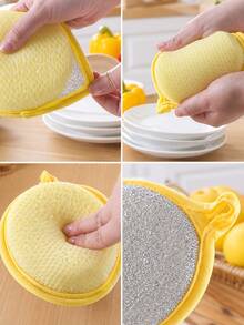 1pc/5pcs/10pcs Cleaning Sponge And Scouring Pad Set, Includes Square Dishwashing Sponge, Minimalist Dish Cloth And Sink/Stove Cleaning Cloth, Washable, Suitable For Kitchen Cleaning, Assorted Colors - Multiple Styles and Colors - View 6