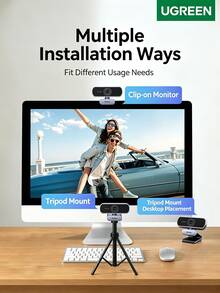 UGREEN USB External Computer Webcam 1080P HD Wide-Angle Dual Microphone For Desktop And Laptop Video Calls, Live Streaming, Office Meetings, Interviews, And Exams CM678 - View 6