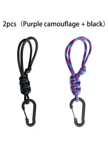 3/2/1pc-Handmade Woven Water Bottle Lanyard, Car Accessory Keychain, Adjustable Outdoor Hiking Essential, Camping Gear, Must-Have For Hiking - Multicolor - View 15