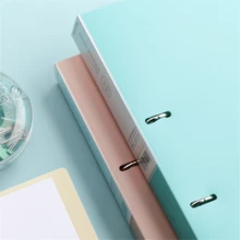 1pc 2-Ring Loose Leaf Binder Folder, Multi-Color 11-Hole Punched Folder, Can Store Test Papers And Materials, Office Archiving, Student Error Correction, Material Storage, Back To School Exam Preparation Office Supplies - A - View 4