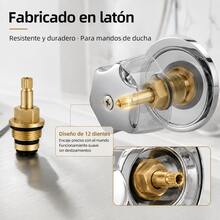 Mcmxtap Par de Cartuchos Vastagos Arboles para Regadera Moderna de Vuelta Completa, 2 Pzs,Latón - Válvula de volante G - Ver 7