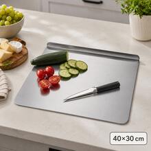 1pc Luxury 304 Stainless Steel Cutting Board, Durable And Mold-Resistant, Essential Kitchen Tool For Home Cooks And Cooking Enthusiasts, Suitable For Cutting Meat, Cheese, Bread, Vegetables And Fruits, Home Gift - Gold - View 13