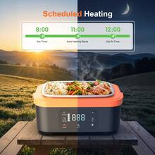 Kotak Makan Siang Pemanas, Kotak Makan Siang Pemanas Otomatis, Dilengkapi dengan 4 buah Baterai 5000mAh, Kotak Makan Siang Elektrik Nirkabel, Dengan Fungsi Pemanas Timer, Dengan Layar Digital, Penghangat Makanan Portabel Isi Ulang, Kotak Penghangat Makanan Cocok untuk Kerja, Perjalanan, Kantor, Berkemah, Piknik, Mobil, Hadiah Natal dan Halloween - MultiWarna - View 2