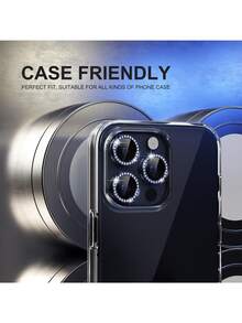 XINHONGYU 6件組防刮超清晰鋼化玻璃相機鏡頭保護貼，適用於Phone 18 Pro Max/Phone 18 Pro/Phone 17 Pro Max/17 Pro/17 Air/17、16 (6.1英吋) 與 16 Plus (6.7英吋)，9H鋼化玻璃金屬環保護貼，高清晰透明，兼容 15 Pro Max、14 Plus、13、12、11、15 Pro、15 Plus、14 Pro，完美貼合 - 藍色 - 查看 4