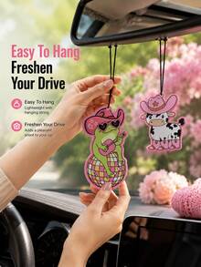 Summer Car Frog & Cow Cartoon Shaped Hanging Air Freshener - Multicolor - View 3