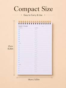 1PC Multi-Color Planner, DAILY PLAN Student Portable Stationery, For Class Notes, Office Records, Daily Schedules, Creative Notebook( To Choose For 4 Colors) - Single Piece - View 2