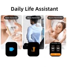 AQMWWG Sports Fashion 1.83-Inch HD Full Touch Screen Smartwatch, Unisex, Supports Wireless Calling, Pedometer, Calorie Tracking, Multiple Sports Modes, Message Notifications, Music Control, Remote Camera Control And More Multifunctional Smartwatch - Multicolor - View 6