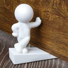 1/3pcs Cute Door Stopper, Non-Slip Door Wedge For Door Bottom, Home Office Decor Door Stop, Prevent Door From Opening - White - View 10