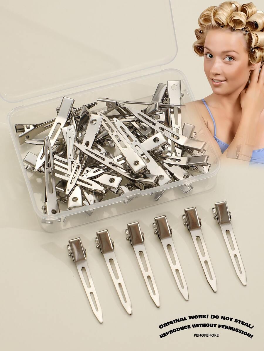 100pcs 5.5cm Fluffy Hair Root Clips, Designed For Hair Salons, High Quality. DIY Hair Styling Tool, Easily Create Voluminous Hair Roots, Add Hair Texture, Perfect Choice For Hair Styling