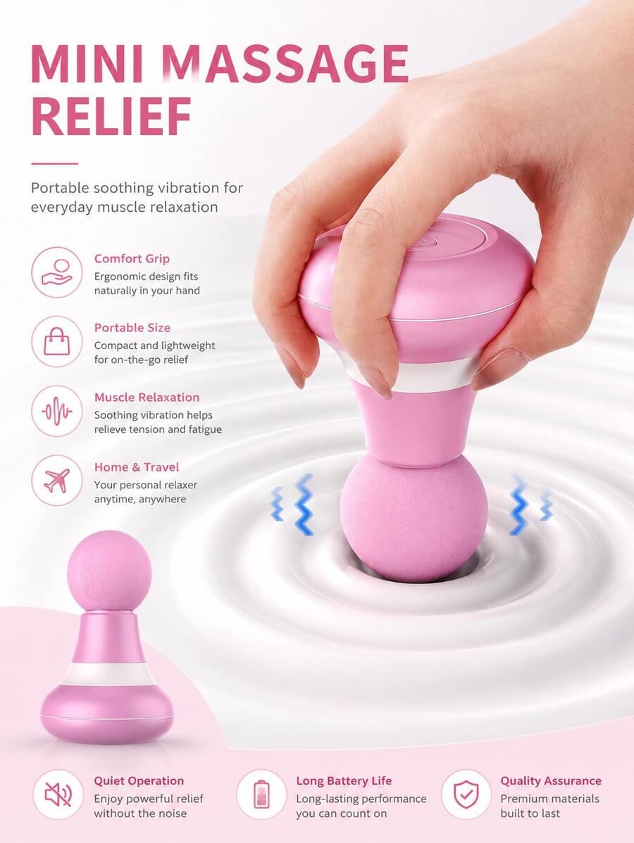 UKLISS Mini Massage Gun For Muscle Relaxation, Fascia Gun Home Use Vibrating Massage Device, Portable Fascia Massager
