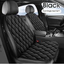 1pc/2pcs/3pcs/7pcs Car Seat Cushion [All Season, Essential For Autumn/Winter] Soft Plush Seat Cover (With Storage Pocket, Enhances Driving Comfort), Universal Car Interior Accessory - A - View 11