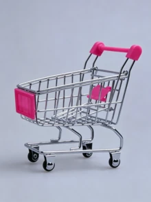 1個迷你購物車，超市推車迷你收納工具裝飾，迷你購物車文件收納桌面裝飾 - 彩色 - 查看 17